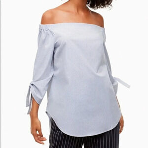 Babaton Aritzia Malik Off Shoulder Pin Striped-sz Small